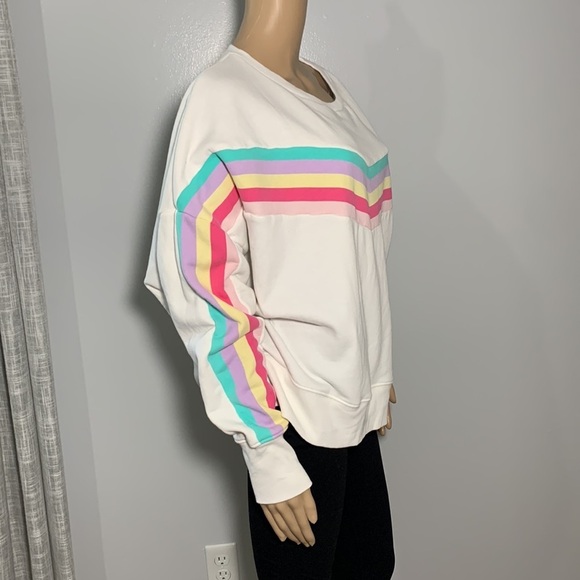 Cabana by crown and ivy Rainbow Retro Tropical Oversized Sweatshirt - Picture 2 of 5